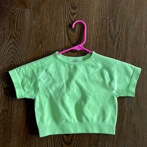 size small, bright neon gym shirt